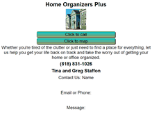 Tablet Screenshot of homeorganizersplus.com